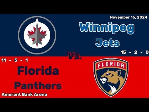 Winnipeg Jets vs Florida Panthers | November 16, 2024 | All Goals