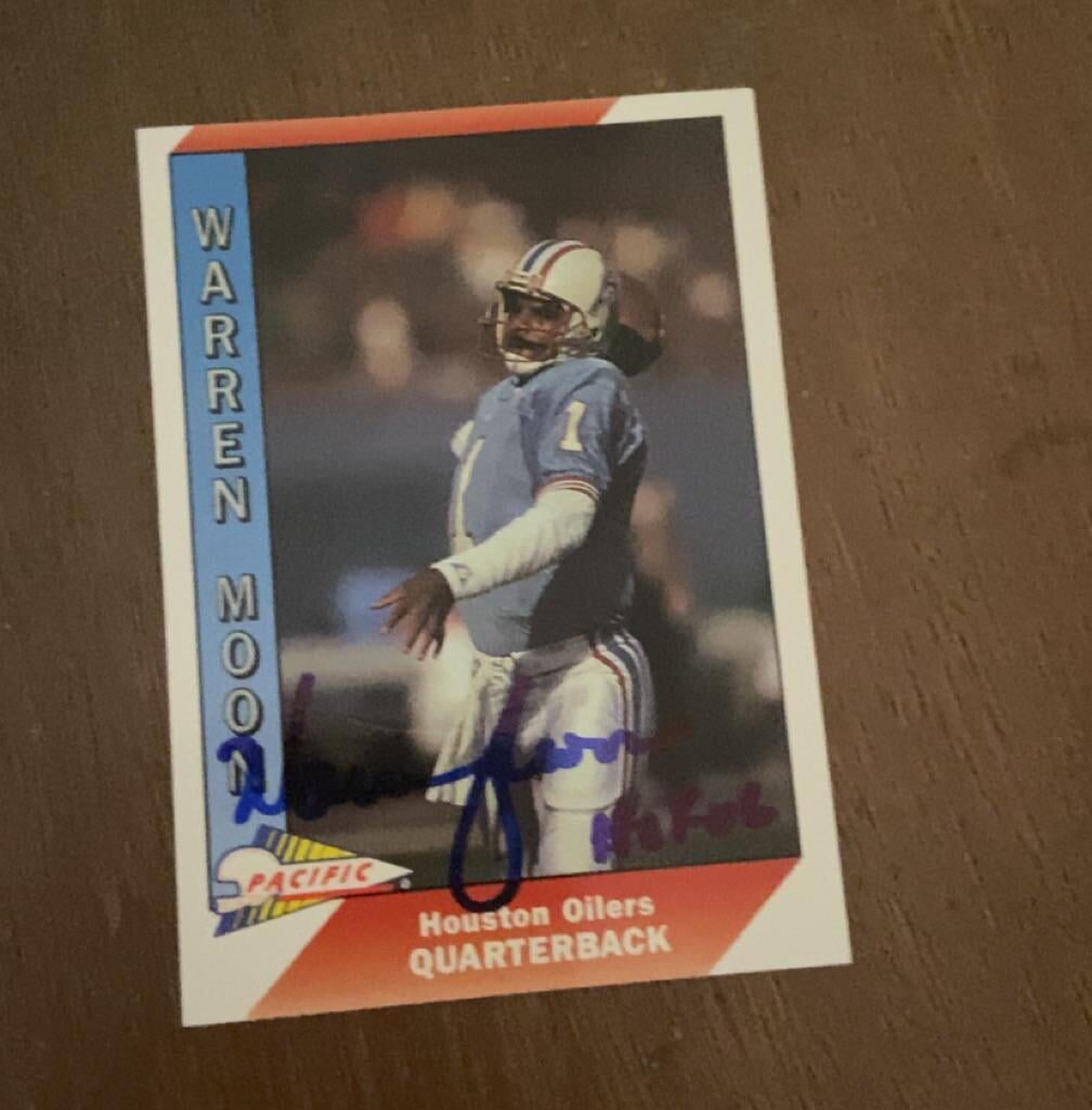 Got a Warren Moon signed card via TTM today