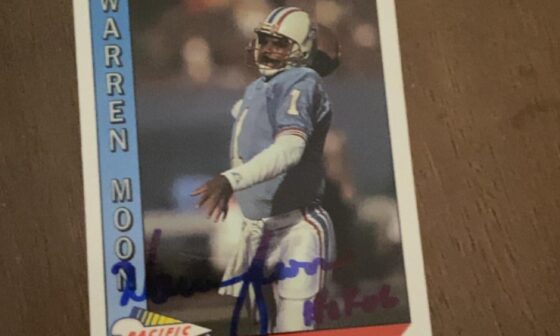 Got a Warren Moon signed card via TTM today