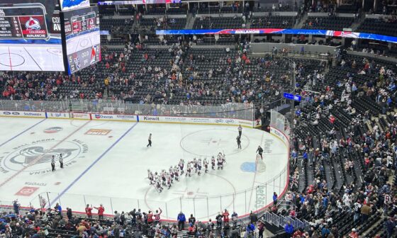 A pic of the boys after the win in colorado last night!