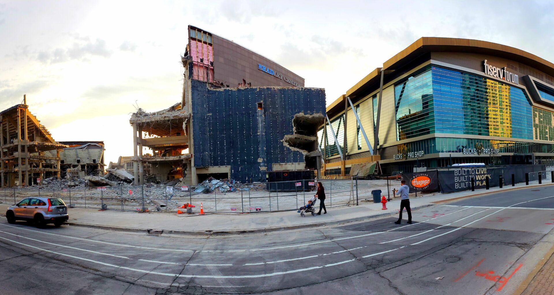 Fiserv Forum and The Bradley Center in 2019