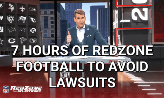 No more commercial free football announcement, he said 7 hours of redzone football. RIP