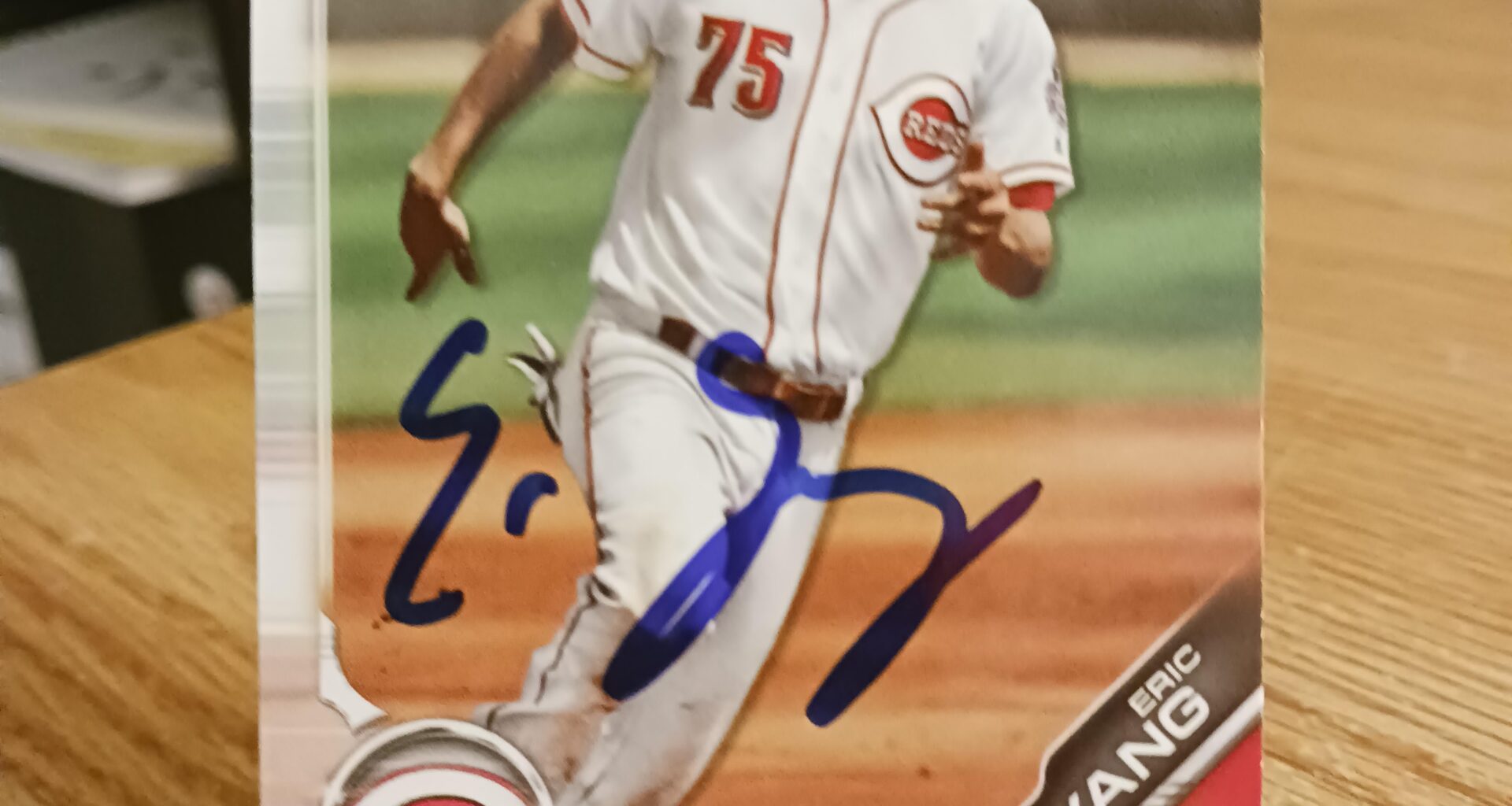 Posting a Reds autographed card every day until we win the World Series. Day 566: Eric Yang