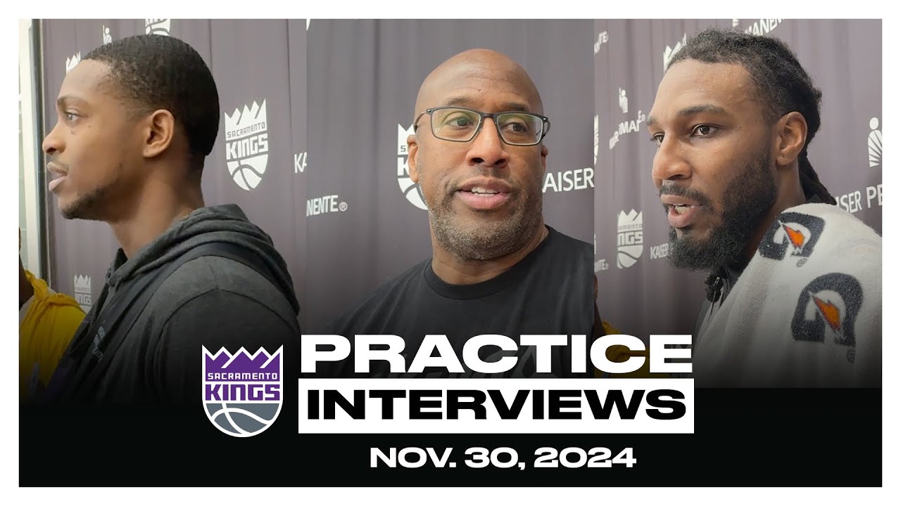 De'Aaron Fox, Jae Crowder & Coach Brown | Practice Interviews 11.30.24