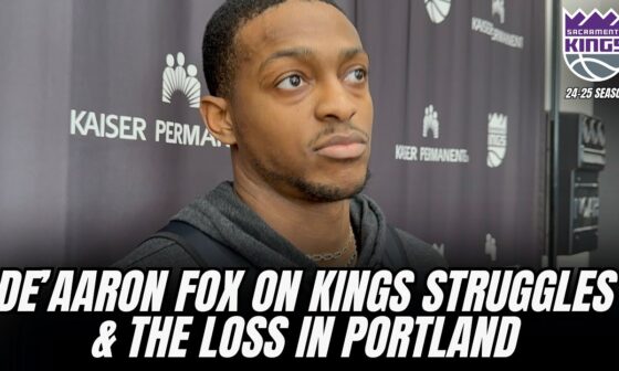 De'Aaron Fox on Kings struggles vs.  Blazers