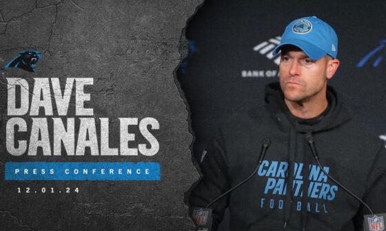 Dave Canales speaks to the media following Week 13 matchup with the Tampa Bay Buccaneers