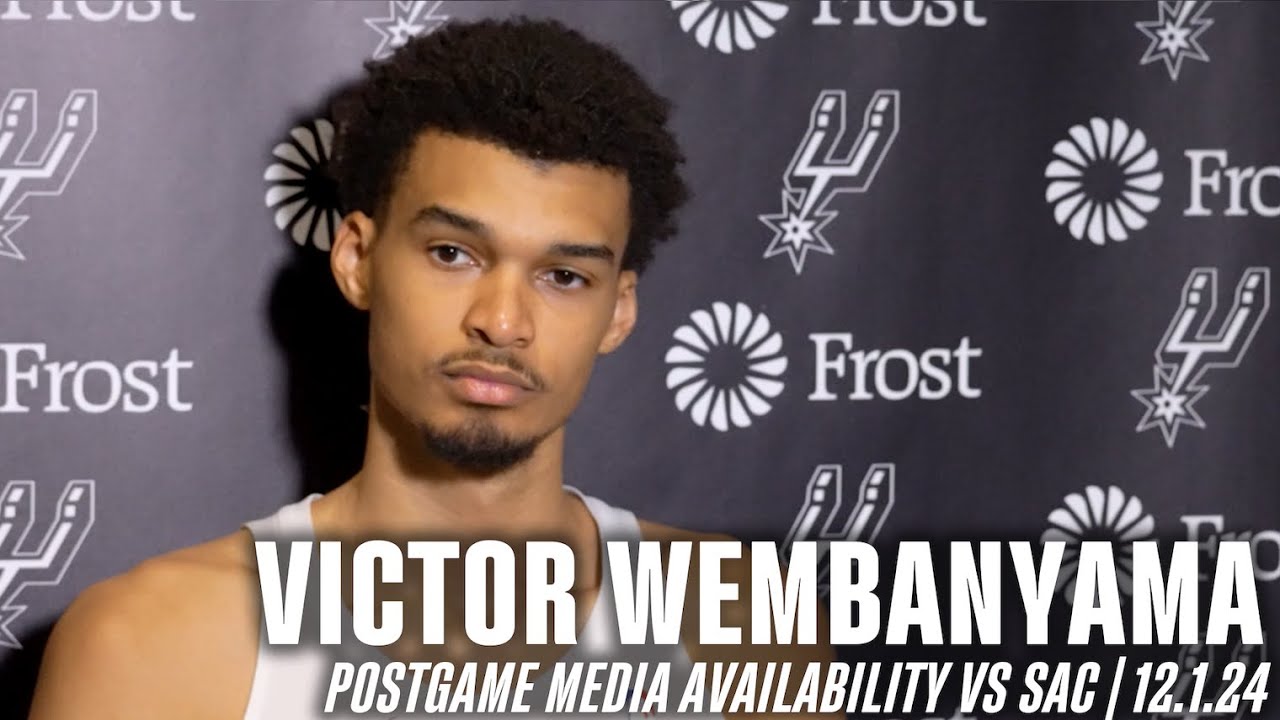 Victor Wembanyama Postgame vs Sacramento Kings | 12.1.2024