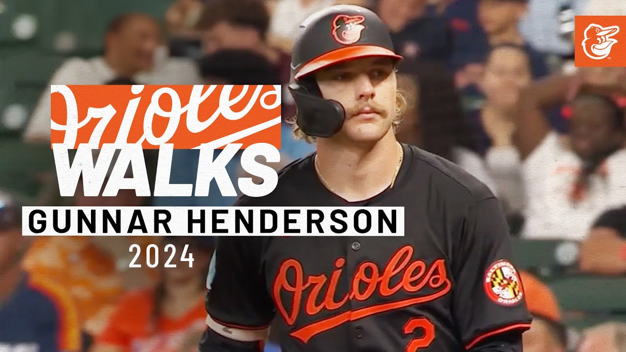 Every Gunnar Henderson Walk from 2024 | Baltimore Orioles