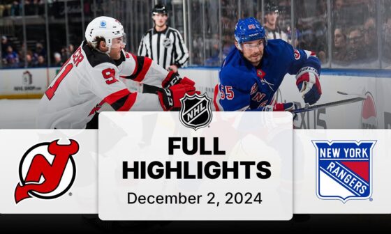 NHL Highlights | Devils vs. Rangers | December 02, 2024