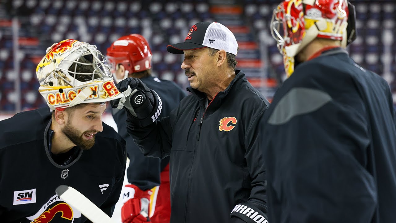 Guy Gaudreau Joins Flames On The Ice For Practice