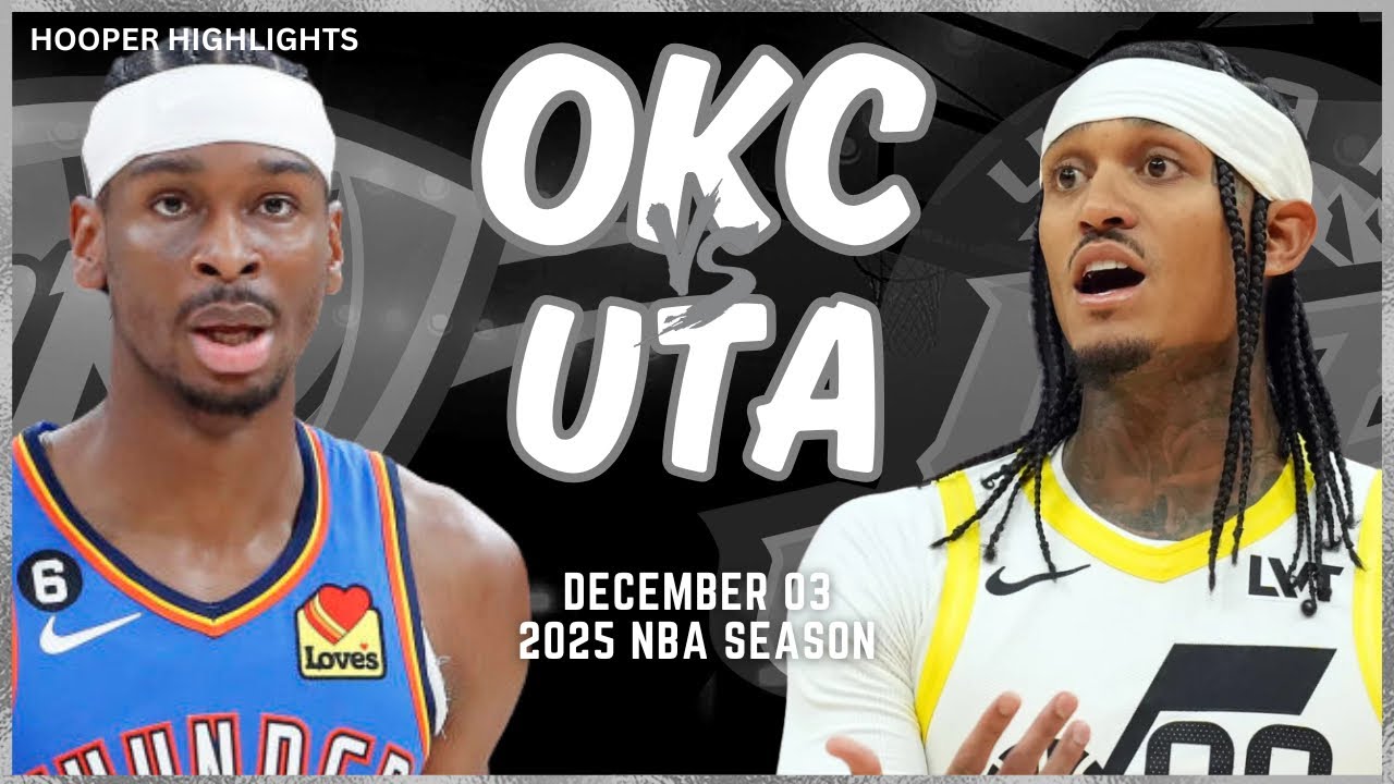 Oklahoma City Thunder vs Utah Jazz Full Game Highlights | Dec 3 | 2025 NBA Season