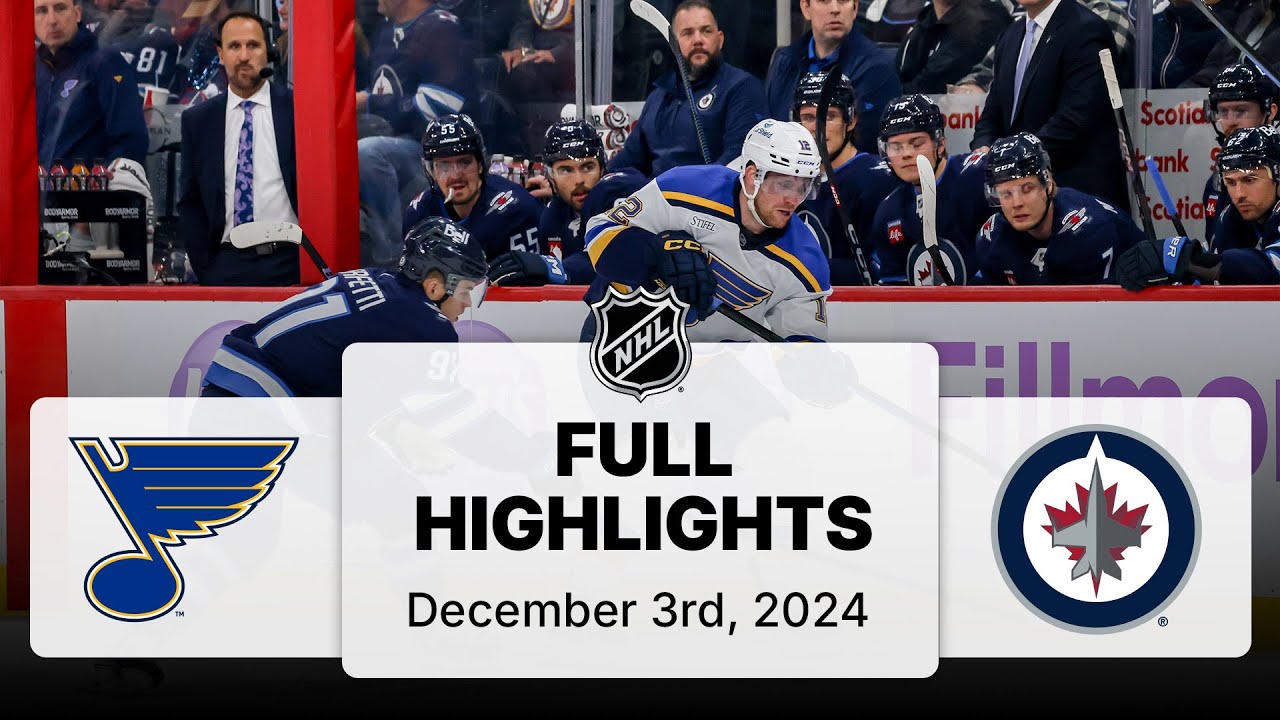 NHL Highlights | Blues vs. Jets | December 03, 2024