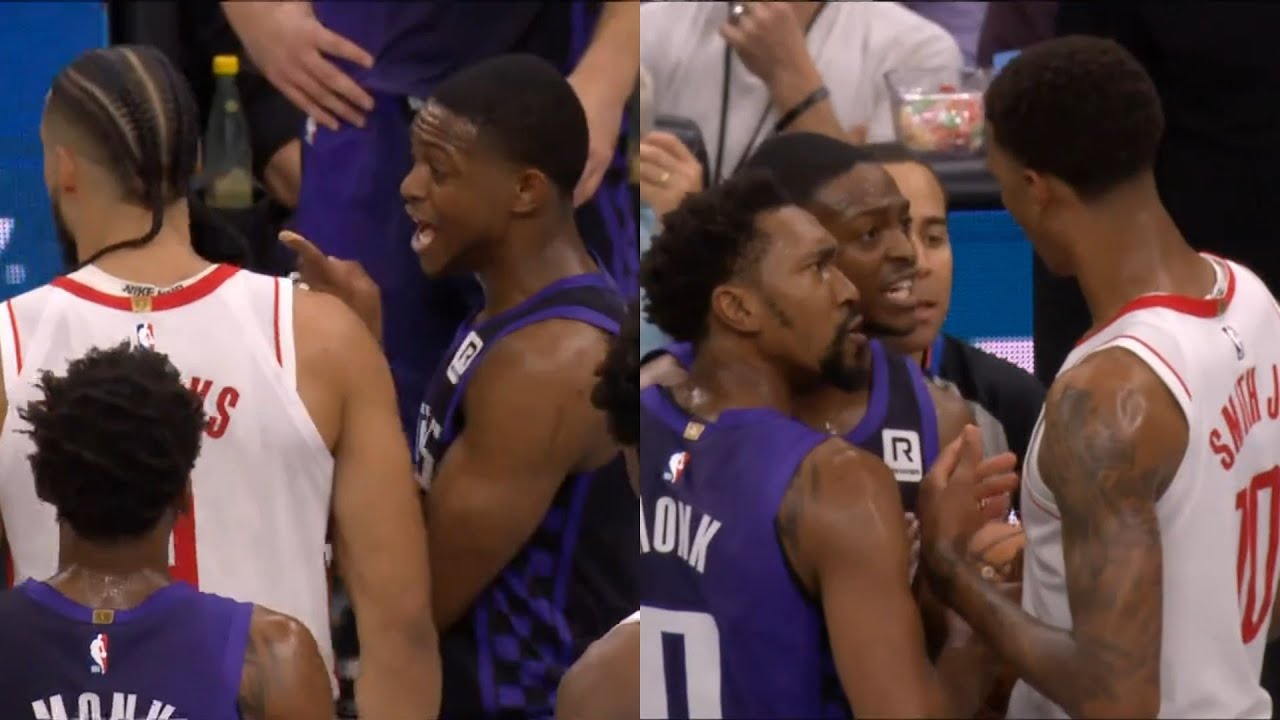 De'Aaron Fox gets into it with Dillon Brooks and Jabari after saying he flopped