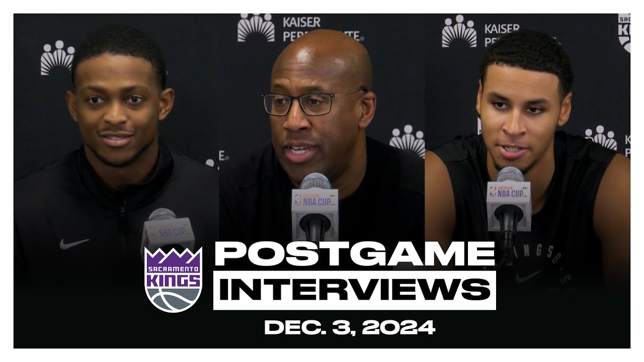 De'Aaron Fox, Keegan Murray & Coach Brown | Post Game Interviews 12.03.24