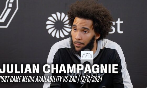 Julian Champagnie Postgame vs Sacramento Kings | 12.6.2024