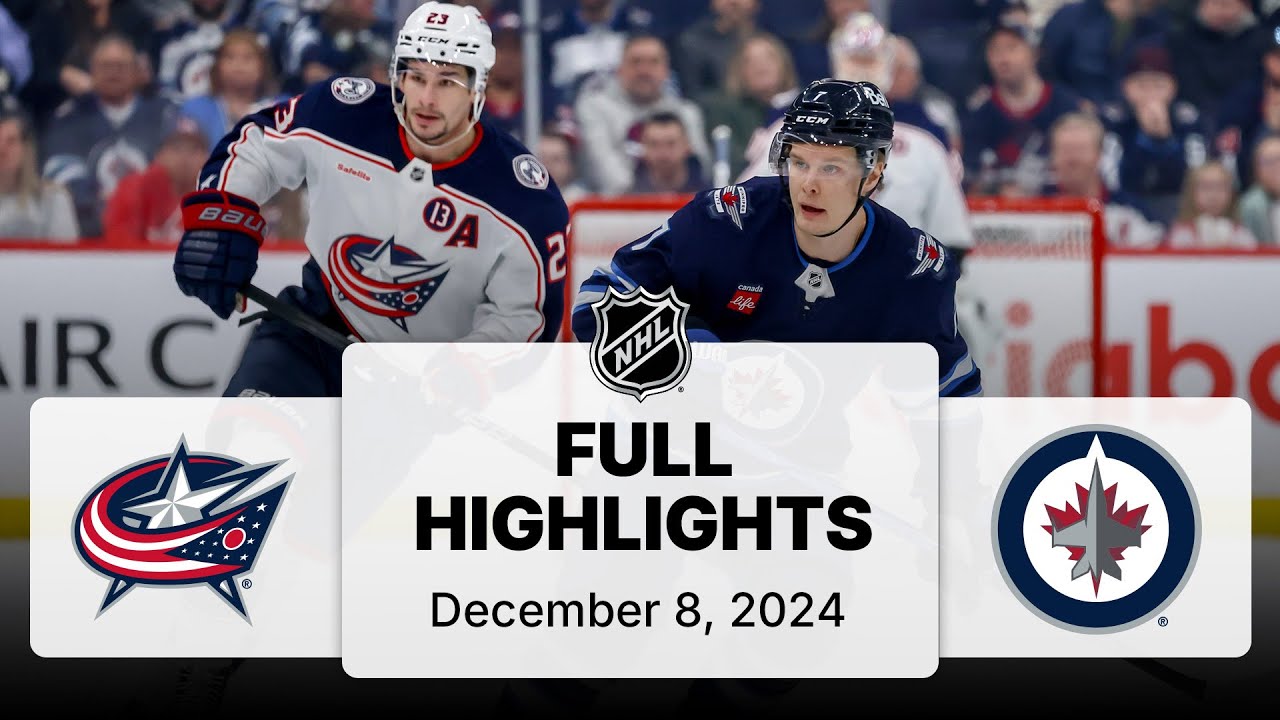 NHL Highlights | Blue Jackets vs. Jets - December 8, 2024