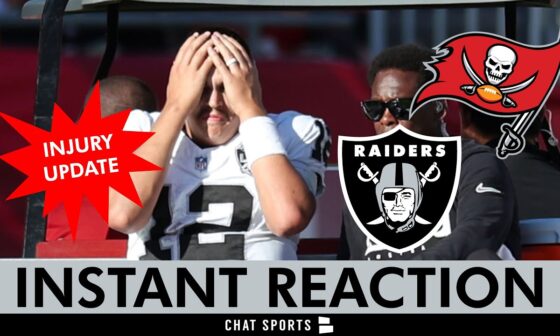 Raiders vs. Bucs INSTANT Reaction + Aidan O’Connell Injury ‘Not Looking Good’