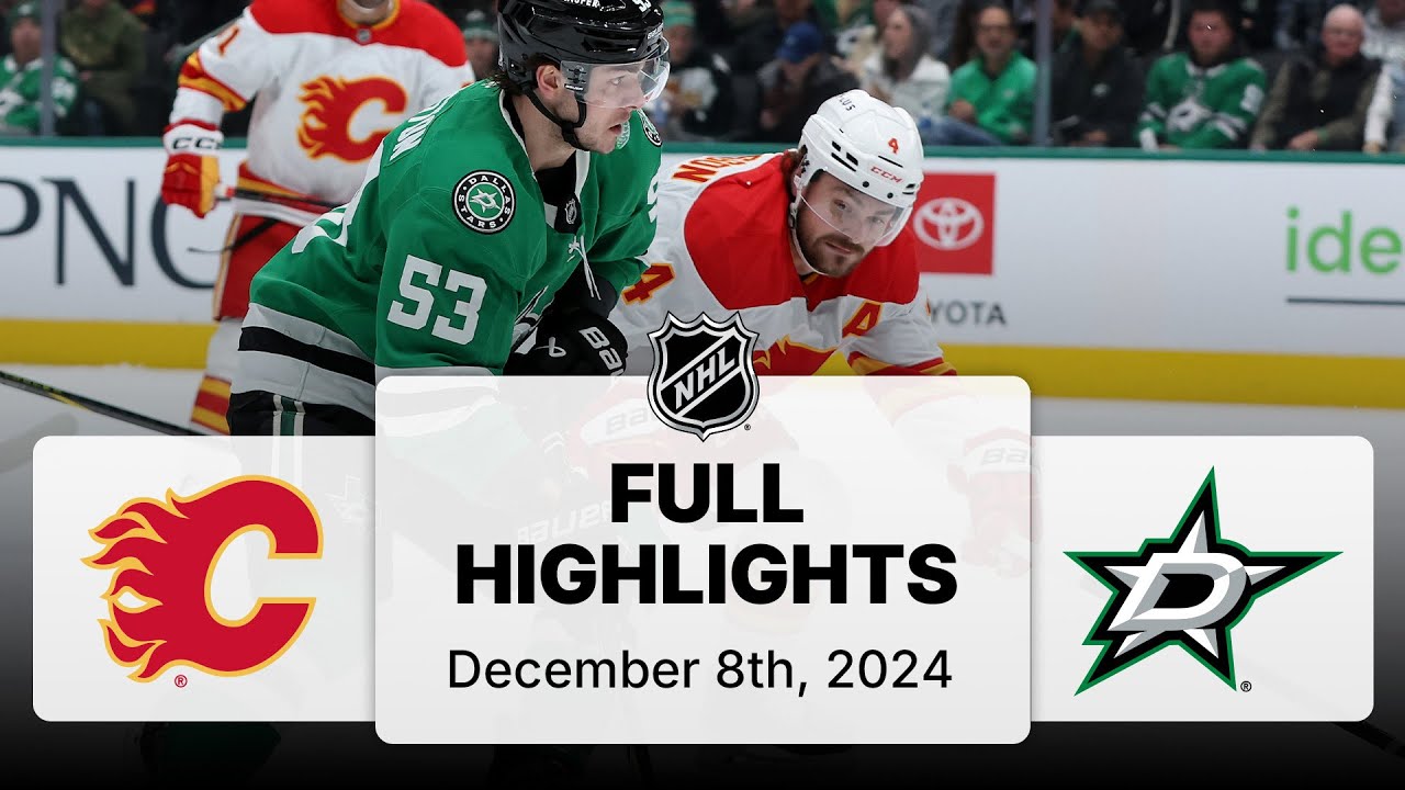 NHL Highlights | Flames vs. Stars - December 08, 2024