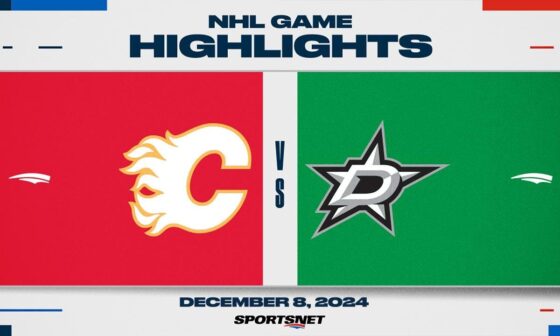 NHL Highlights | Flames vs. Stars - December 8, 2024