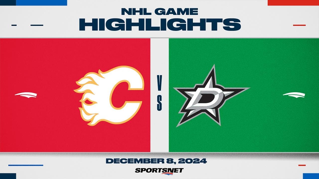 NHL Highlights | Flames vs. Stars - December 8, 2024