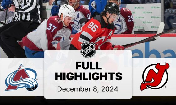 NHL Highlights | Avalanche vs. Devils - December 8, 2024