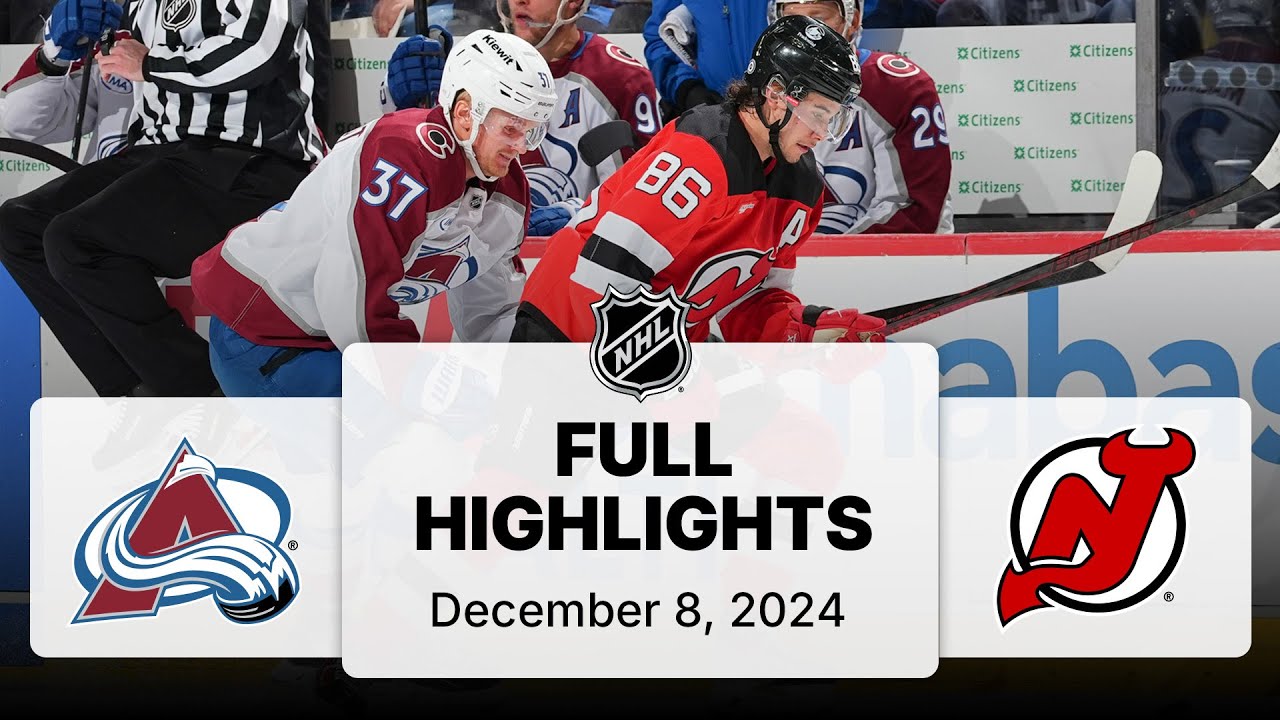 NHL Highlights | Avalanche vs. Devils - December 8, 2024