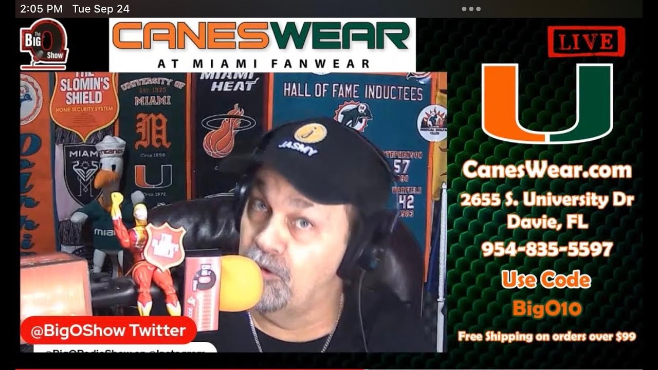 Miami Dolphins prepare for Texans, Cam Ward Heisman Finalist. Tuesday Show at CanesWear. 12/10/24