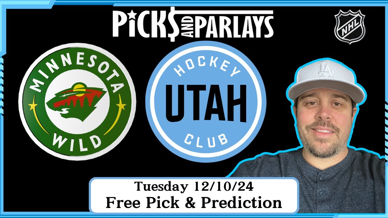 Minnesota Wild vs Utah Hockey Club - NHL Free Pick Tuesday 12/10/24 | Picks And Parlays