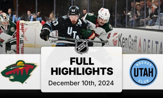 NHL Highlights | Wild vs. Utah Hockey Club | December 10, 2024