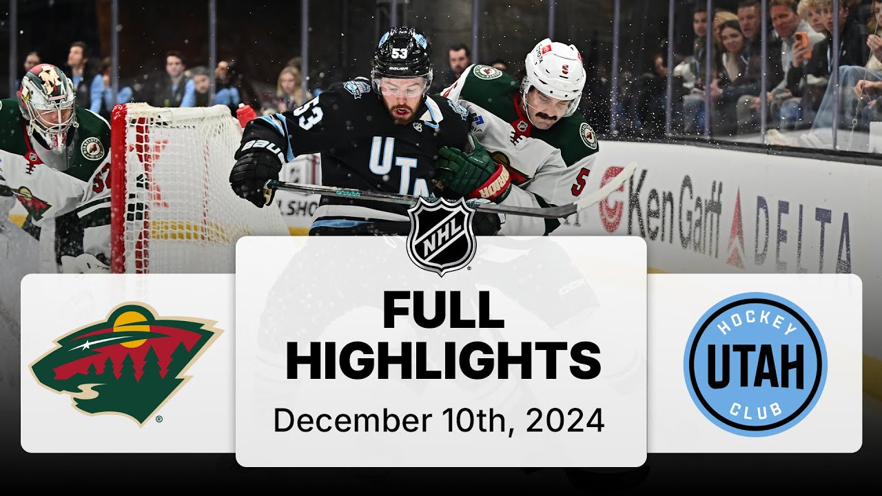 NHL Highlights | Wild vs. Utah Hockey Club | December 10, 2024