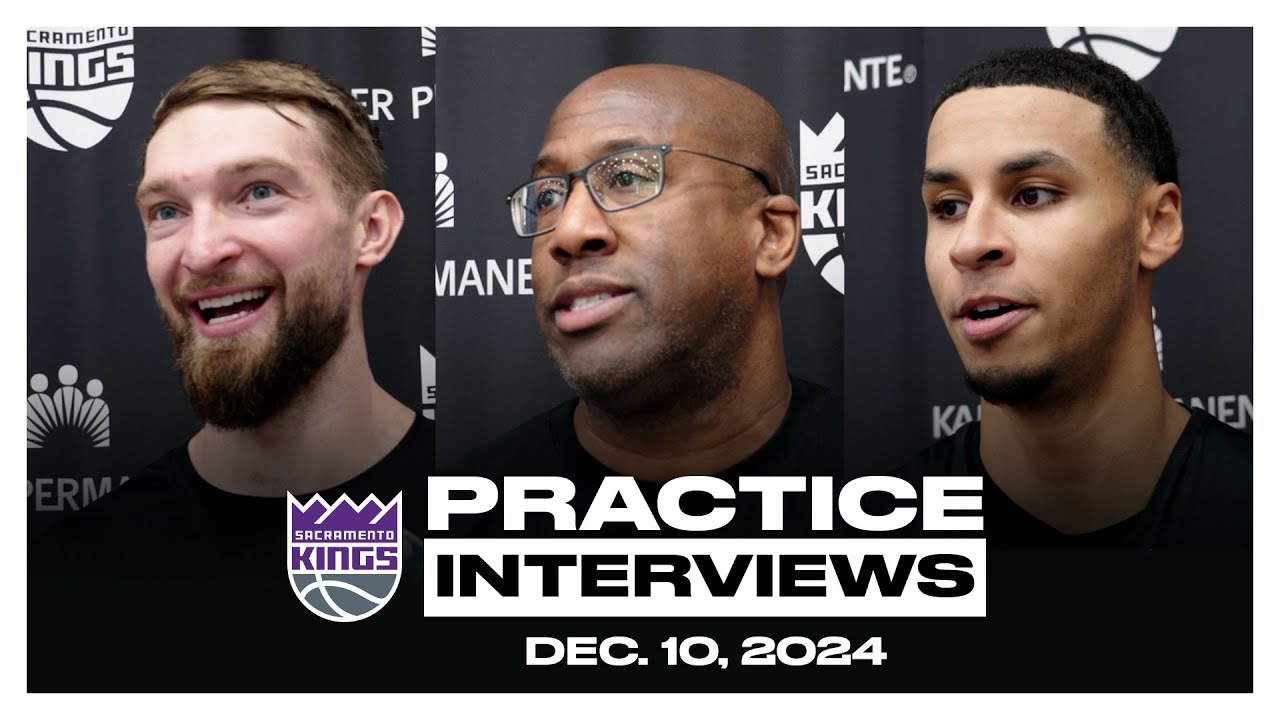 Domantas Sabonis, Keegan Murray & Coach Brown | Practice Interviews 12.10.24