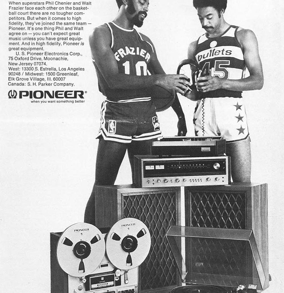 Phil Chenier & Walt Frazier - back when the Wiz were culturally significant, 1975