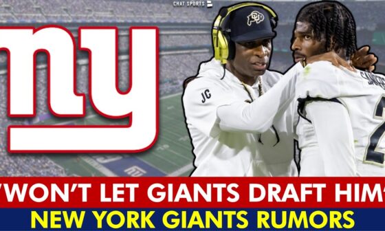 🚨 Deion Sanders WILL NOT Let Giants Draft Shedeur Sanders | New York Giants Rumors