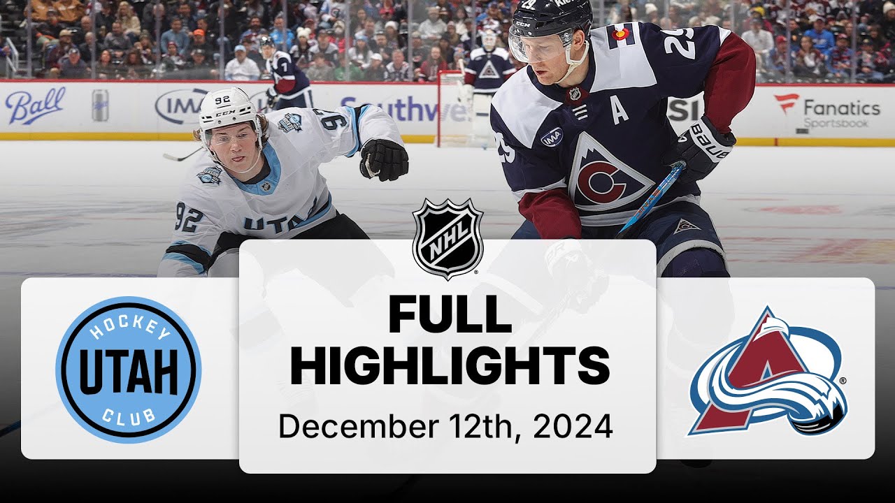 NHL Highlights | Utah Hockey Club vs. Avalanche | December 12, 2024