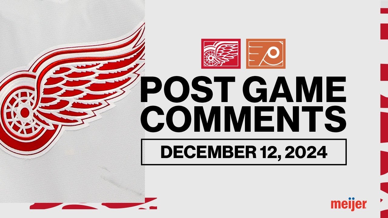 Dylan Larkin, Cam Talbot & Derek Lalonde Post Game vs PHI | Dec. 12, 2024