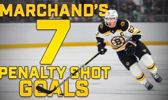 SEVEN penalty shot goals 🚨 Marchand ties NHL record 🥇