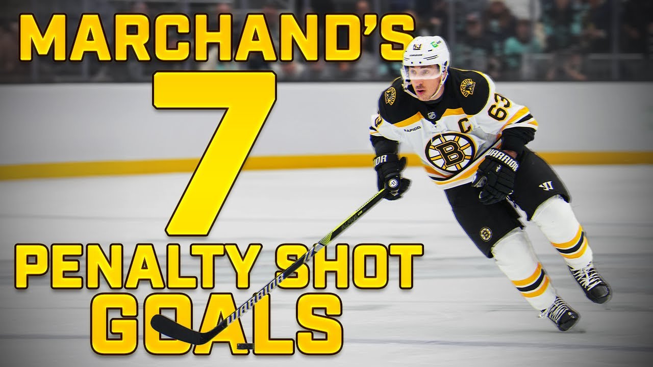 SEVEN penalty shot goals 🚨 Marchand ties NHL record 🥇