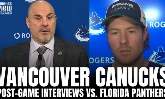 Rick Tocchet & Brock Boeser Recap Vancouver's Impressive Shutout of Florida, Passing Florida "Test"