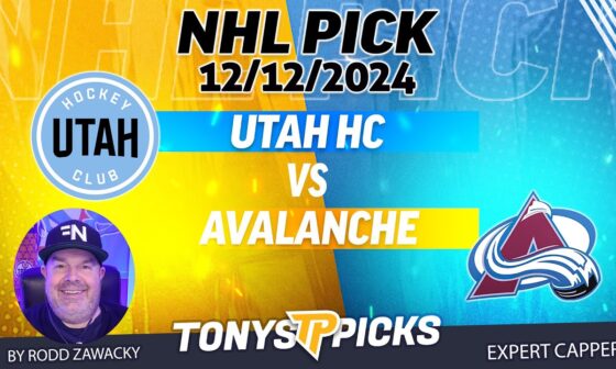 Utah Hockey Club vs Colorado Avalanche 12/12/24 NHL Betting Pick