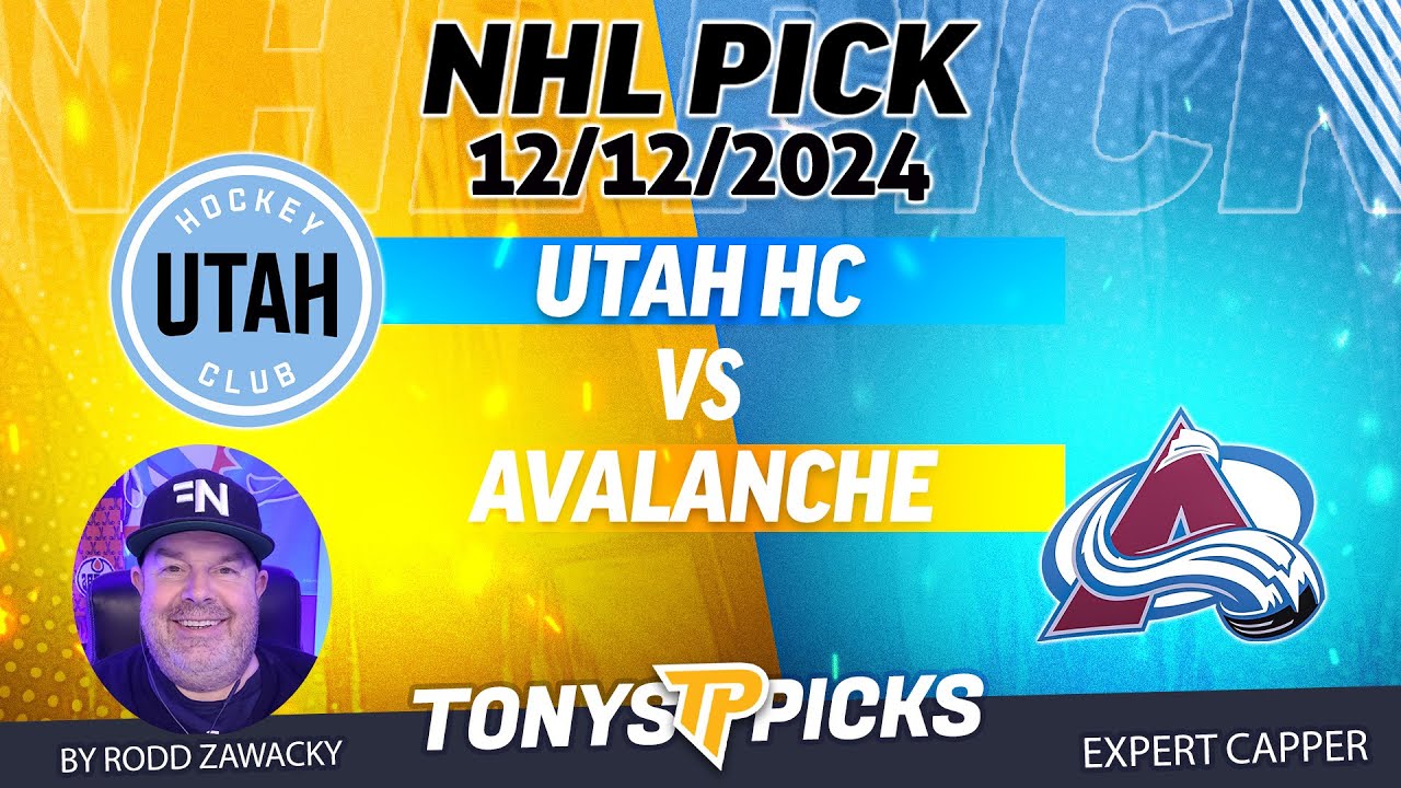 Utah Hockey Club vs Colorado Avalanche 12/12/24 NHL Betting Pick