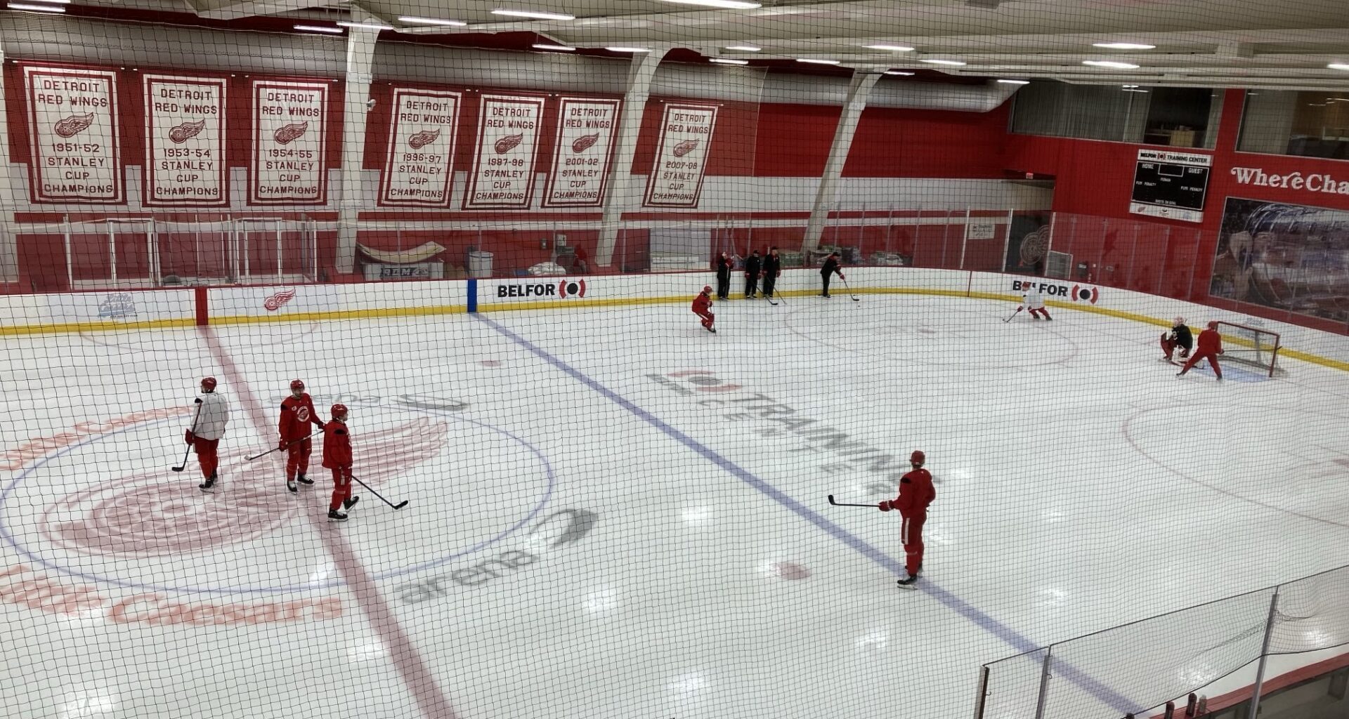 Lines at practice today for the Wings