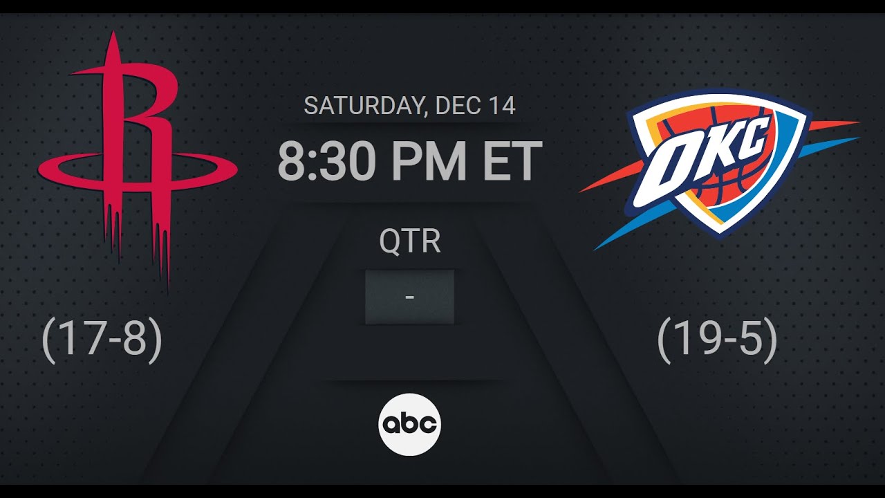 Houston Rockets @ Oklahoma City Thunder | #NBAEmiratesCup Semifinal on ABC Live Scoreboard