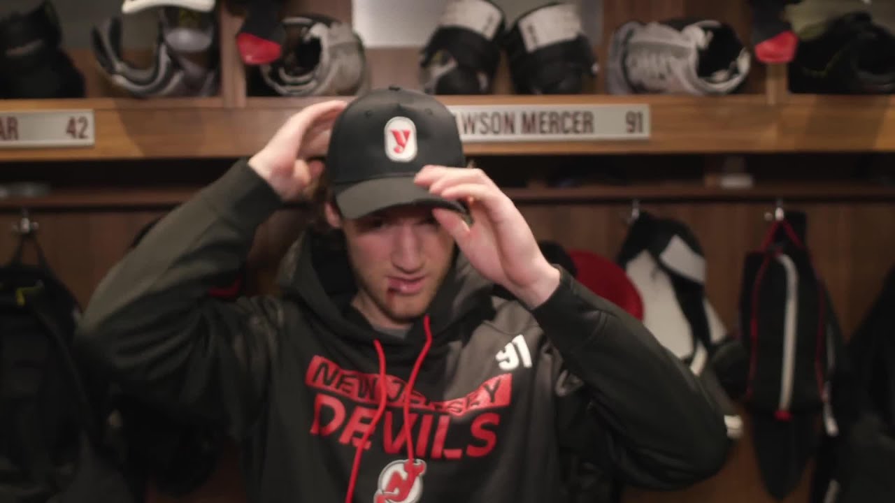 Mercer, Bratt, Hischier, Keefe talk after a 4-1 win against Chicago