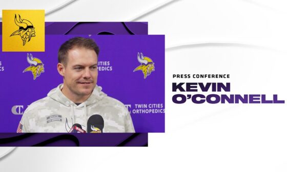 Kevin O’Connell on Vikings vs. Bears Monday Night Football Matchup & Defensive Turnovers