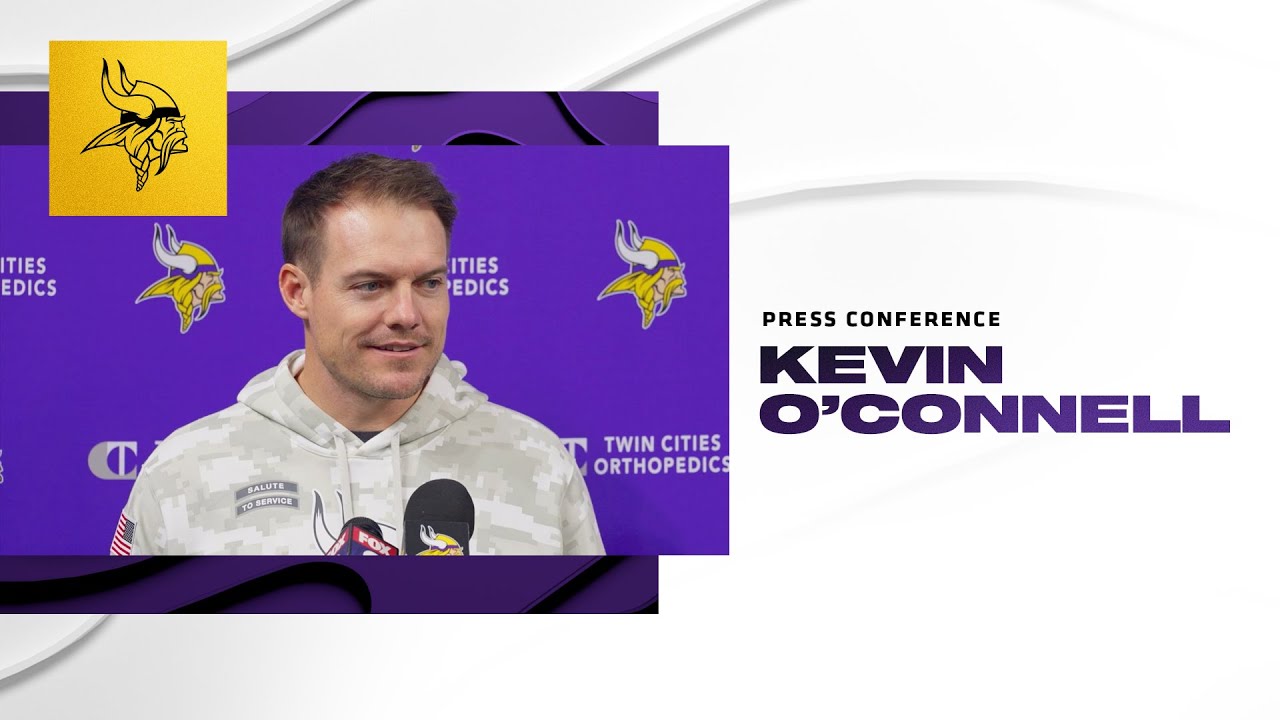 Kevin O’Connell on Vikings vs. Bears Monday Night Football Matchup & Defensive Turnovers