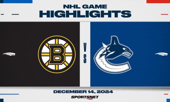 NHL Highlights | Bruins vs. Canucks - December 14, 2024