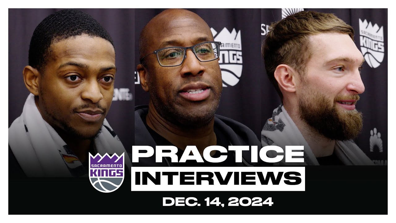 De’Aaron Fox, Domantas Sabonis & Coach Brown | Practice Interviews 12.14.24