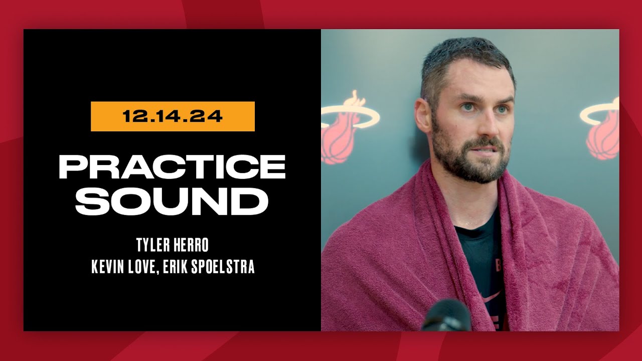 Tyler Herro, Kevin Love, Erik Spoelstra | Practice Interview | December 14, 2024