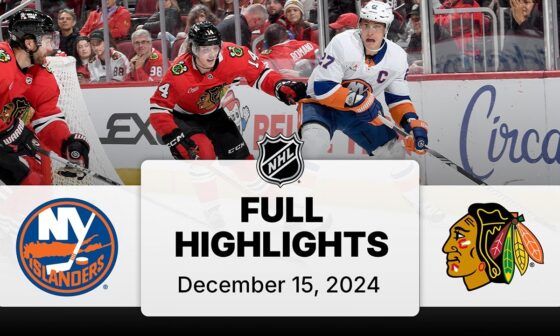 NHL Highlights | Islanders vs. Blackhawks | December 15, 2024