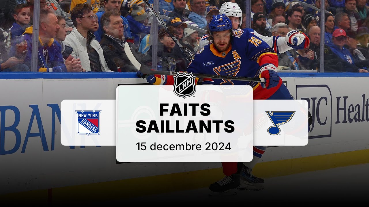 Rangers vs Blues 15/12/24 | Faits saillants